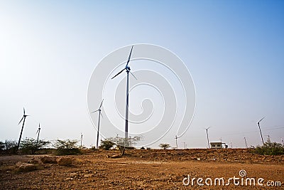 Wind turbines, Jaisalmer, Rajasthan, India