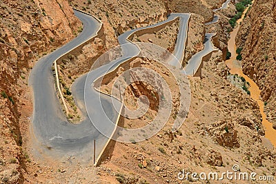 Winding road, Morocco