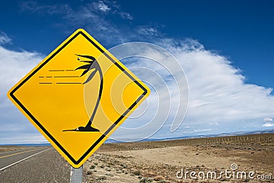 Windy Road Sign in Patagonia