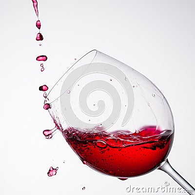 Wine pouring into a glass in square composition
