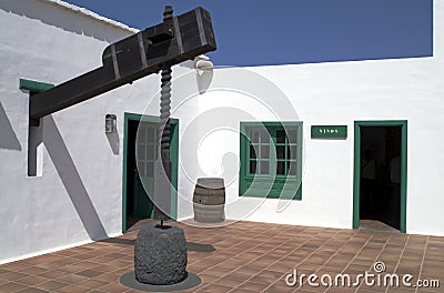 Wine press, Lanzarote, Canary Islands.