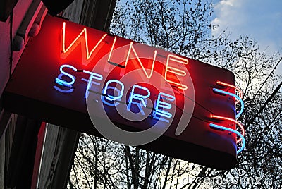 Wine store sign