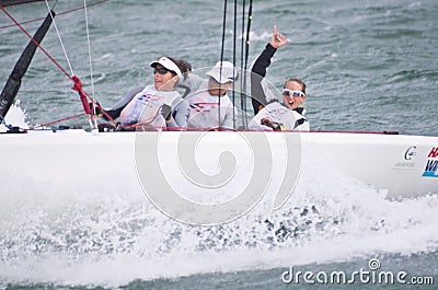 Winning women on quest for Olympic sailing gold.