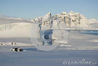 Winter landscape of Antarctica.
