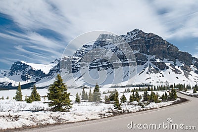 Winter landscape. Canadian Rocky Mountains.