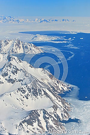 Winter landscape - Panorama at north pole