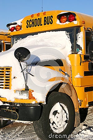 Winter School Bus