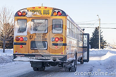 Winter School Bus