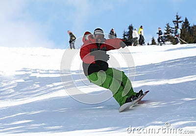 Winter sport snowboarding