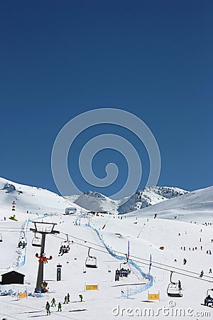 Winter sports on Sierra Nevada mountains