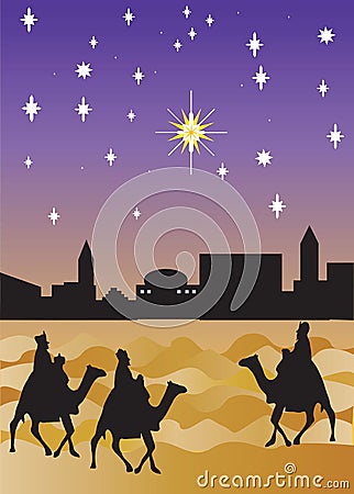 Wise men arrive Bethlehem