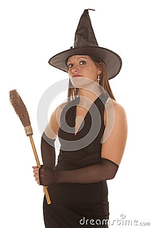 Witch stand with small broom