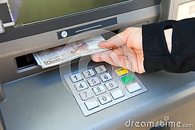 Withdrawing money