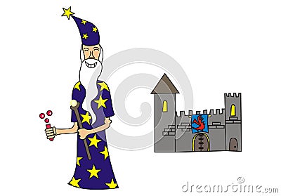 Wizard and a castle