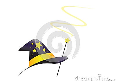Wizard hat with swirl - vector