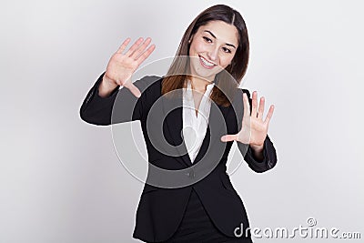 Woman with active expressions