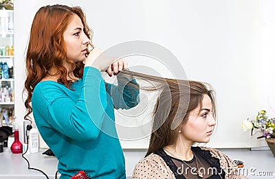 Woman in a beauty salon