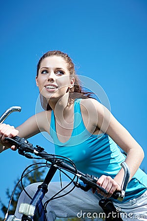 Woman with bike