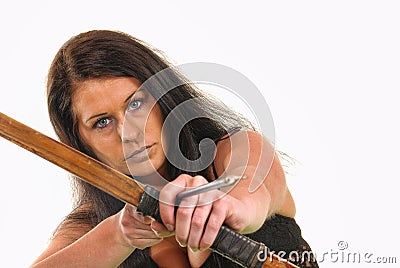 Woman with a bow and arrow