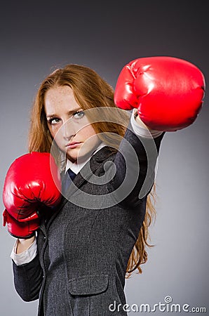 Woman boxer