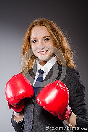 Woman boxer