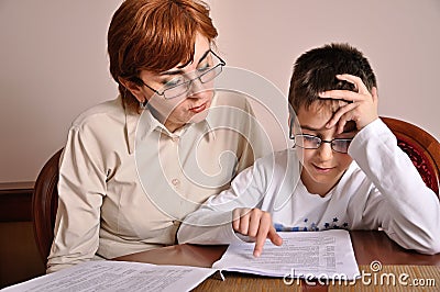 Mom fucks son for not doing his homework