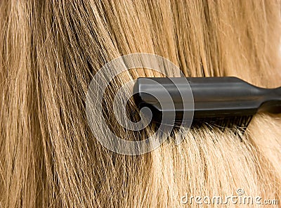 Woman brush hair