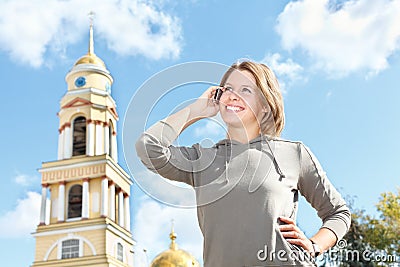 Woman calling by phone