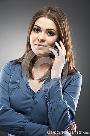 Woman cell phone talking