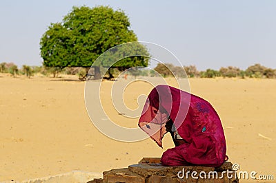 Woman on the desert