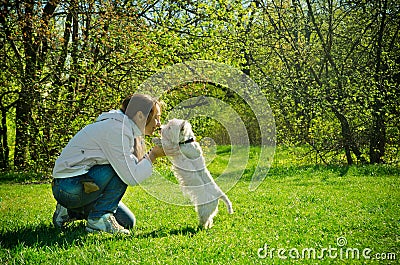 Woman with dog