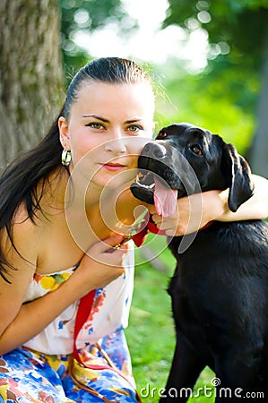 Woman with dog