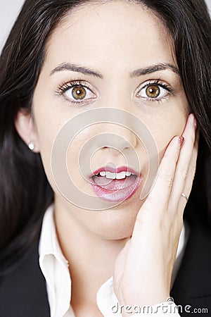 Woman expressing shock