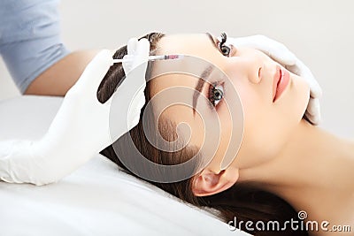 Woman Eye with Long Eyelashes. Eyelash Extension