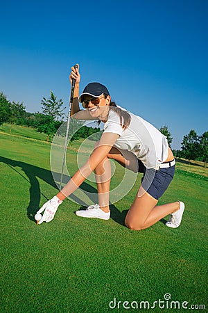 Woman golf player