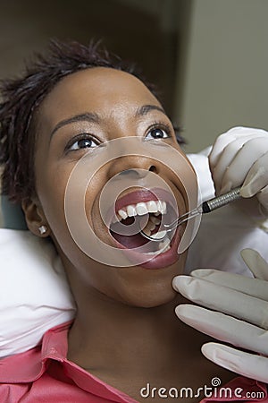 Woman Having Dental Checkup