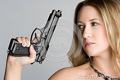 Woman Holding Gun