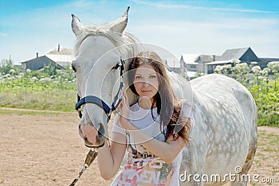 Woman and horse