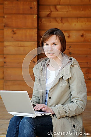 Woman with laptop