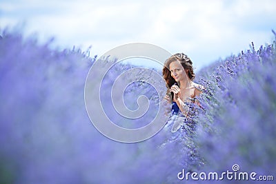 Woman on a lavender field