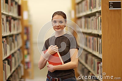 Woman in the library