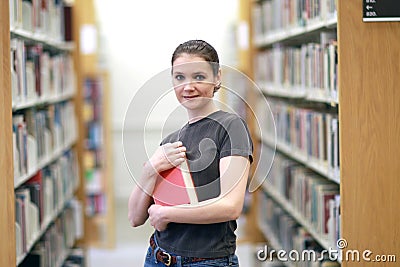 Woman in the library