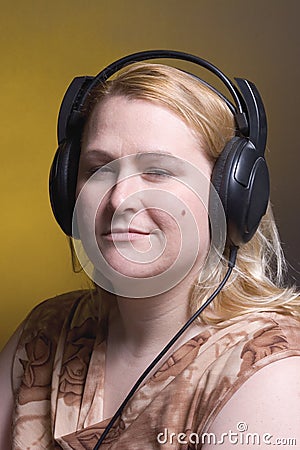 Woman listing to music