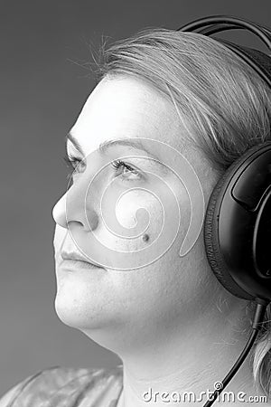 Woman listing to music