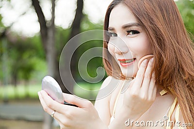 Woman in makeup