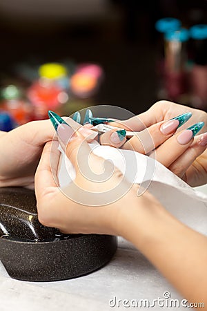 Woman at manicure
