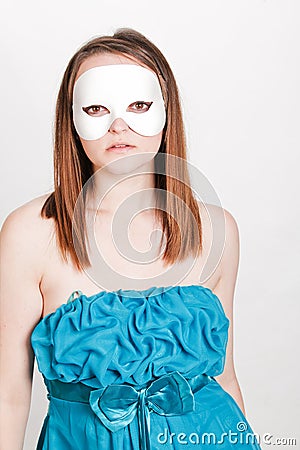 Woman in masquerade mask