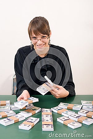 Woman with money