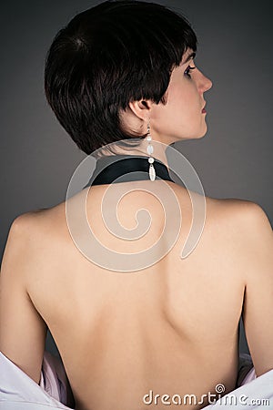 Woman with naked back