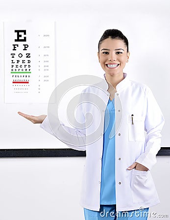 Woman Optician or optometrist